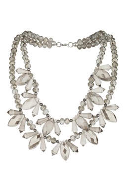 Black Diamond Faceted glass necklace